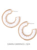 Darin Gold & White Thread Post Earrings