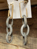 Smoky Wood Chain Post Earrings