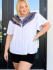 Casually Boho Keyhole Neckline Top