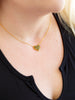 Checkered Heart Necklace