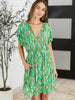 Chic Repeat V-Neck Dress in Multi-Color