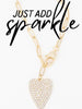 Sparkle Heart Gold Necklace