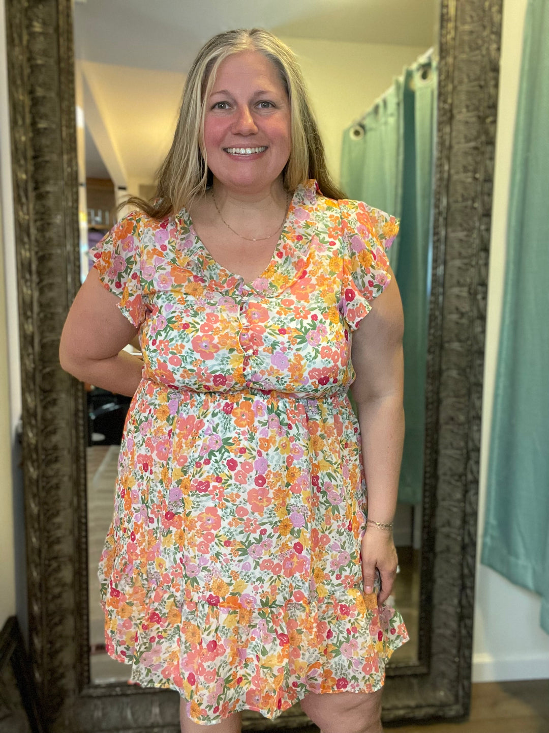 Flutter Sleeve A-Line Dress Flutter Sleeve A-Line Dress