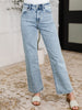 Debbie High Rise Stone Wash Straight Fit Jeans