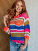 Deep Thoughts Striped Loose Knit Top