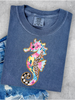 Seahorse Multiprint Graphic Tee