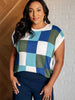 Disco Darling Checkered Sleeveless Sweater