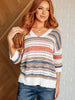 Don't Leave Me Out Striped V-Neck Top