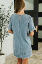 Dressed & Obsessed Chambray T-Shirt Dress in Indigo