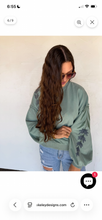 Sage Floral Pullover