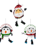 Season's Greetings Skiing Winter Character Ornaments