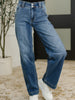 Elsie High Rise Double Button Wide Leg Jeans