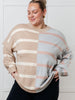 Exceptional Thought Striped Patchwork Sweater