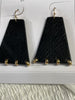 Midnight Rocker Leather & Gold Earrings
