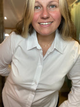 White Button Front Dress Shirt