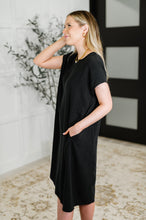Flatter Me Later Relaxed Dress in Black