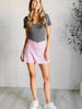 Full Force V Shaping High-Waist Skort in Mauve Peony
