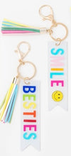 Smile Acrylic & Tassel Keychain