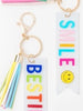Smile Acrylic & Tassel Keychain