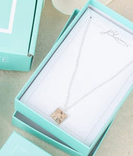 Cafe Mocha Simple Square Bead Necklace