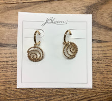 Gold Spiral Dangle Earrings