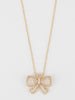 Gold Bubble Bow Necklace