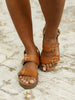 Funplay Cognac Platform Sandal