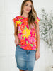 Garden Giggles Flutter Sleeve Top