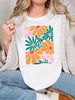 Abstract Floral Graphic Tee