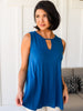 Greater than Great Keyhole Detail Tank in Teal