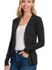 Long Sleeved Ribbed Snap Cardigan