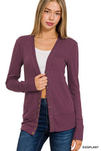 Long Sleeved Ribbed Snap Cardigan