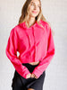Had Me in the First Half Pullover Hoodie in Flamingo Pink