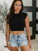 Halfway to Heaven Cropped Top in Black