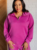Hamptons Travel Half Zip Pullover in Magenta