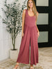 Head to Toe Whoa Gathered Wide Leg Jumpsuit in Mauve