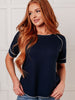 Heartbreaker Waffle Knit Tee in Blue
