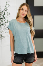 Heathered Harmony Basic Tee in Ash Jade