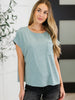 Heathered Harmony Basic Tee in Ash Jade