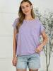 Heathered Harmony Basic Tee in Lavender