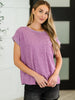Heathered Harmony Basic Tee in Light Plum