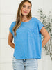 Heathered Harmony Basic Tee in Ocean Blue