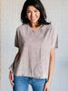 Here for the Vibes Mineral Wash Spliced Tee