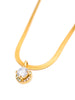 Here to Shine Gold Plated Necklace in White