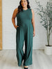 Hilary Wide Leg Jumpsuit in Green