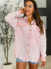 Hot & Unbothered Full Front Button Down Shacket in Pink