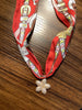 Gold Flower Scarf Necklace