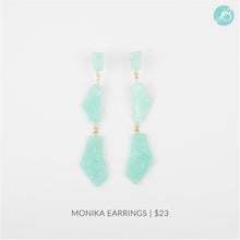 Monika Sea Blue Statement Earrings