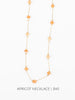 Apricot Bead & Gold Stainless Necklace