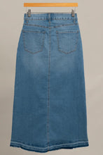 Light Wash Denim Maxi Skirt